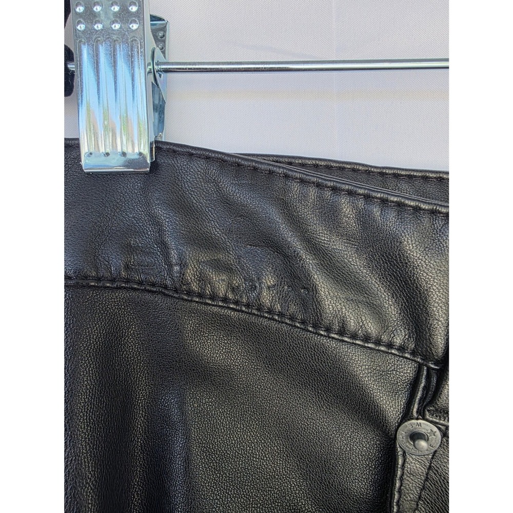 Free People City Slicker Vegan Leather Maxi Skirt Black High Back Slit SZ 2 NWT - Picture 10 of 13